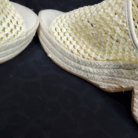 Dolce Vita Womens Saydie Cream Raffia Slip On Wedge Platform Sandals  Size 9.5 - Picture 9 of 15